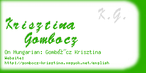 krisztina gombocz business card